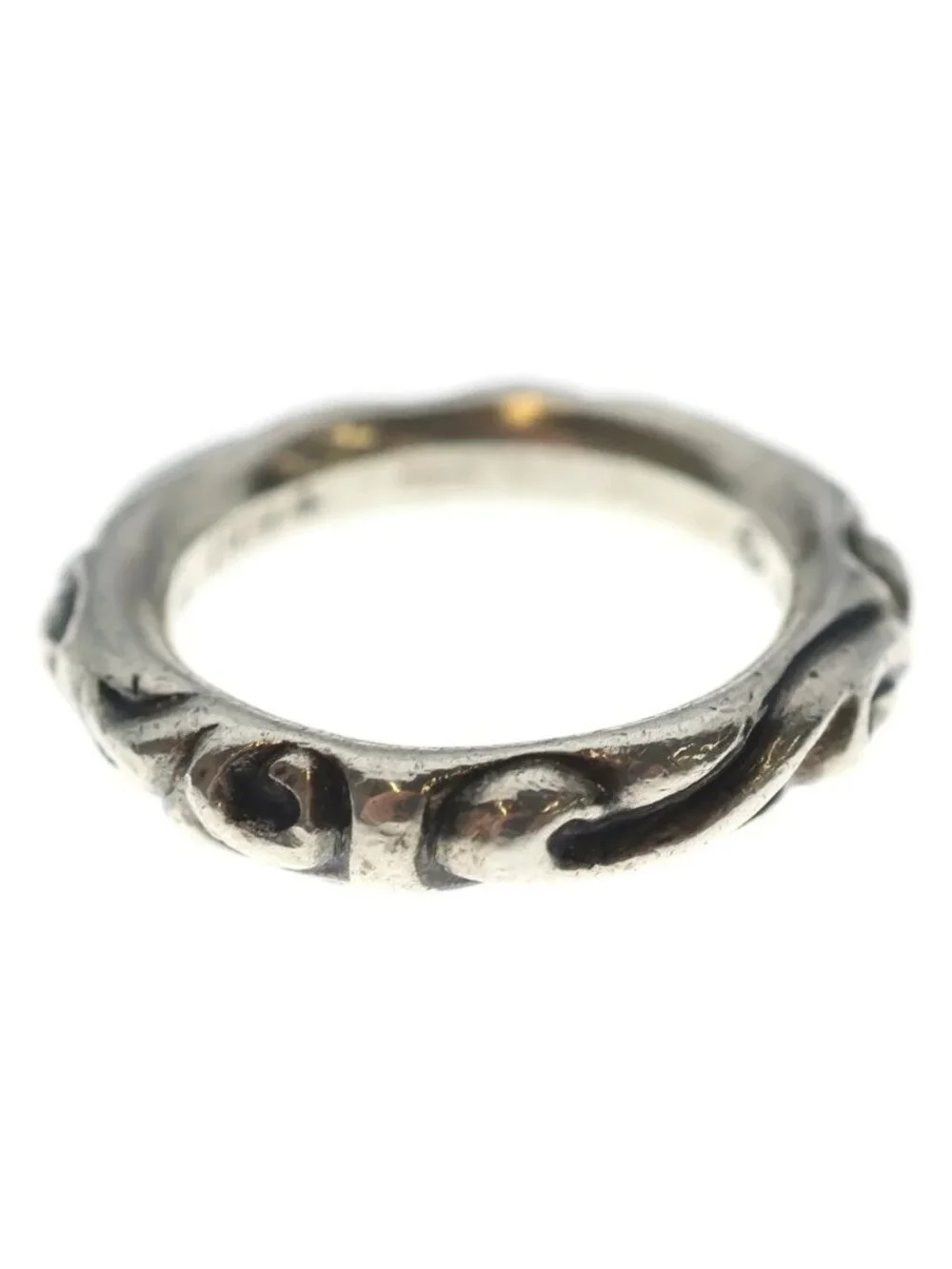Chrome Hearts Scrl Band Scroll Ring Silver